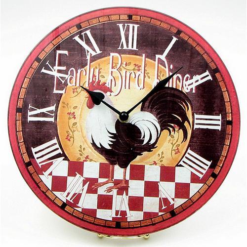 Early Bird Diner Rooster Clock