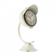 White Vintage Desk Clock (pack of 1 EA)