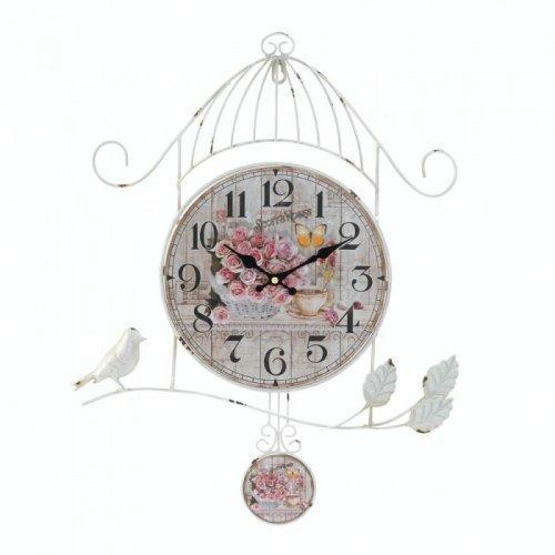 Birdcage Country Rose Wall Clock (pack of 1 EA)