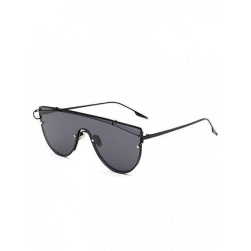 Joy-Ride Cross-Bar Full Frame Sheild Sunglasses - Black