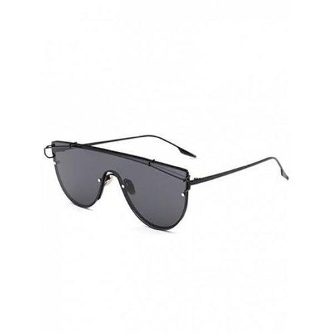 Joy-Ride Cross-Bar Full Frame Sheild Sunglasses - Black