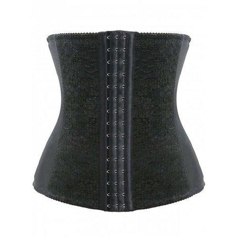 Strapless Buckled Corset - Black Xl