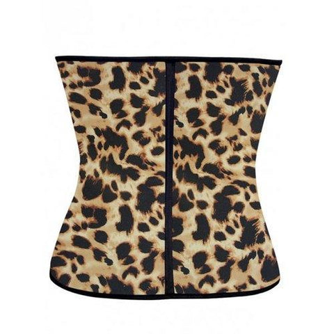 Leopard Underbust Three Hooks Corset - Leopard 2xl