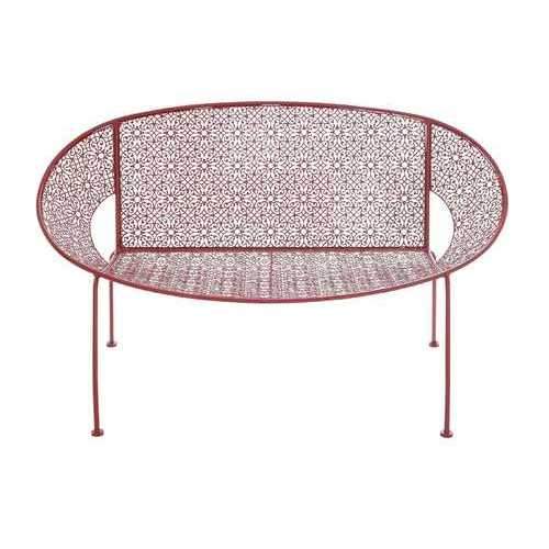 The Bright Metal Red Garden Bench