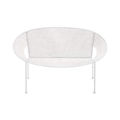 The Heavenly Metal White Garden Bench