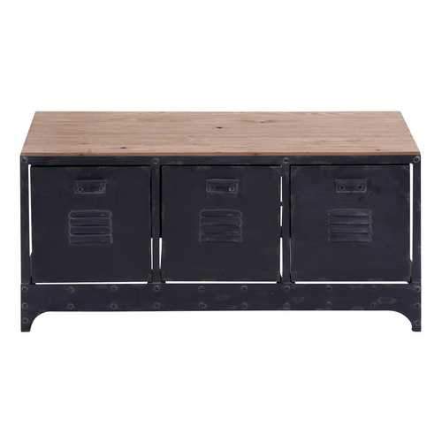 Wood Metal Storage Bench 3 Handcrafted Accent Furniture