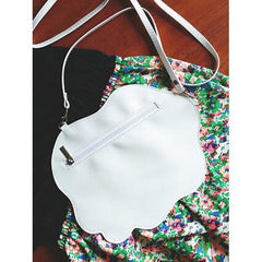 White Cute Poached Egg Body Bag