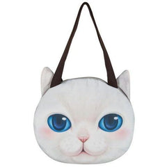 White Big Blue Eyes Persian Cat Shoulder Bag