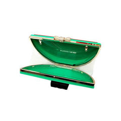 Red Watermelon Shape Box Clutch Bag