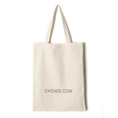 Beige Letter Print Shopping Bag