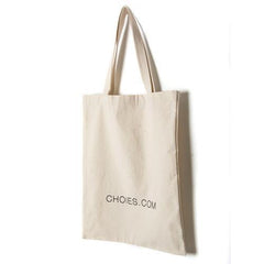 Beige Letter Print Shopping Bag