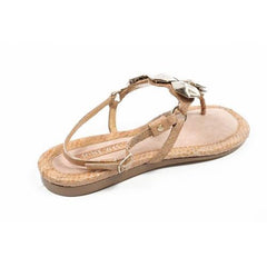 Beige 6 US - 36.5 EUR Nine West Womens Slingback Flat Sandal NWWALID DKNATUR MU