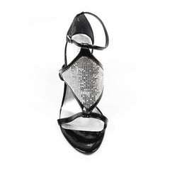 Black 10 US - 41.5 EUR Nine West Womens Ankle Strap Sandal NWDONTLIE BLK SILVER