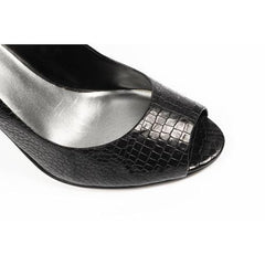 Black 10 US - 41.5 EUR Nine West Womens Pump Open Toe NWHEALTH BLACK CROCO
