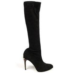 Black 36 EUR - 6 US Sebastian Milano ladies high boot S4045 CAM STRETCH CHIANCIANO NERO