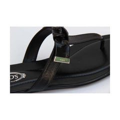 Black 36 EUR - 6 US (241mm) Tods ladies flat sandal XXW0II0A120ATSB999