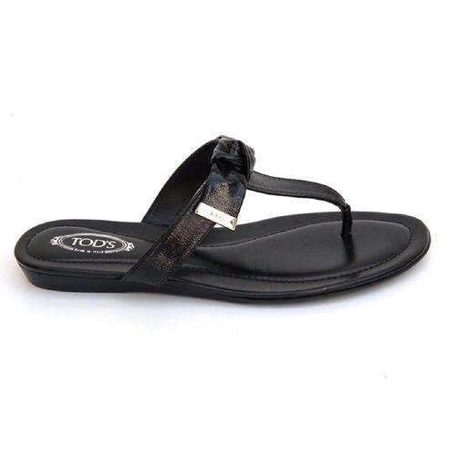 Black 36 EUR - 6 US (241mm) Tods ladies flat sandal XXW0II0A120ATSB999