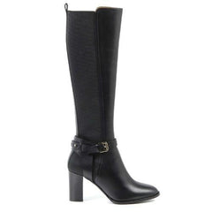 Black 36 EUR - 6 US Ralph Lauren Womens High Boot MELA SPORT CALF BLACK