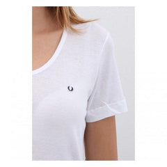 White S Fred Perry Womens T-Shirt 31042066 9100