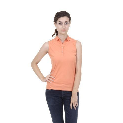 Orange L Fred Perry Womens Polo 31162354 7044