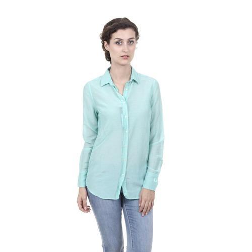 Light Blue L Fred Perry Womens Shirt 31202500 0835