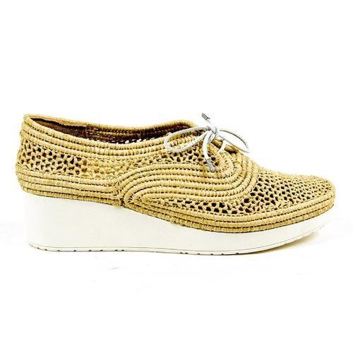 Beige 36 EUR - 6 US Robert Clergerie Paris Womens Sneaker VICOLEI PAILLE NATURELLE DBL POUDRE