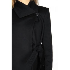 Black 36 IT - 0 US Armani Collezioni Womens Coat SML03T SM600 999