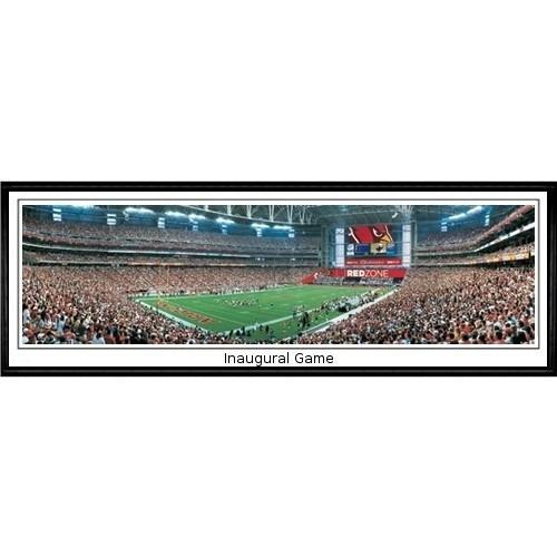 Arizona Cardinals Inaugural Game" - 13.5"x39" Standard Black Frame"