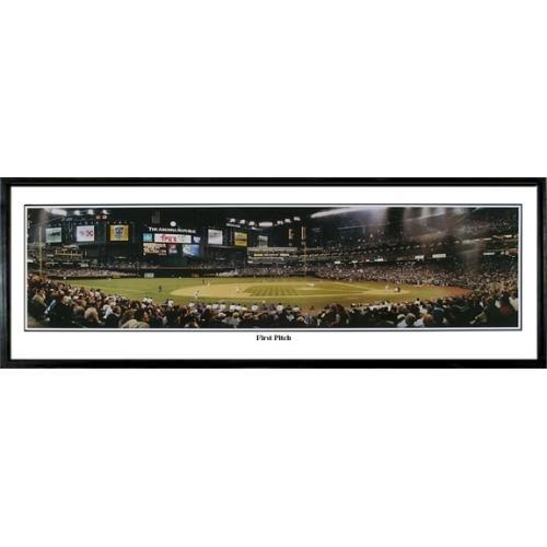 Arizona Diamondbacks First Pitch" - 13.5"x39" Standard Black Frame"