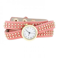 Pink Mini Studded Wrap Watch (pack of 1 ea)