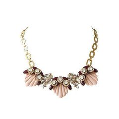 Pink Shell Stone Chain Necklace