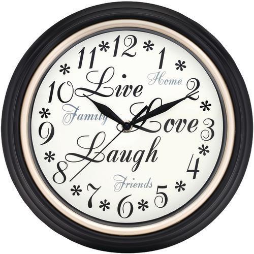 Westclox 12" Round Live Love Laugh Message Clock (pack of 1 Ea)
