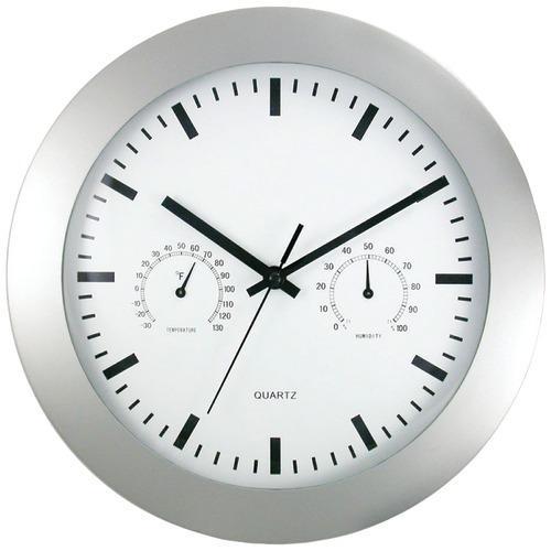Timekeeper 12" Round Wall Clock & Weather Station (pack of 1 Ea)