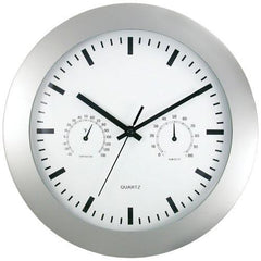 Timekeeper 12" Round Wall Clock & Weather Station (pack of 1 Ea)