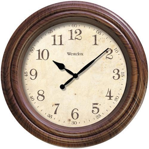 Westclox 10" Realistic Woodgrain Wall Clock (pack of 1 Ea)