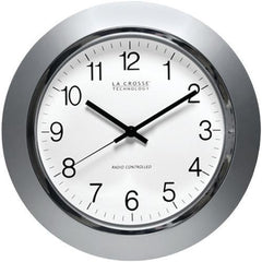 La Crosse Technology 14" Silver & Chrome Atomic Wall Clock (pack of 1 Ea)
