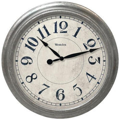 Westclox 15.5" Round Galvanized Finish Gray Wall Clock (pack of 1 Ea)