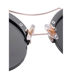 Black Double Bridge Cat Eye Sunglasses