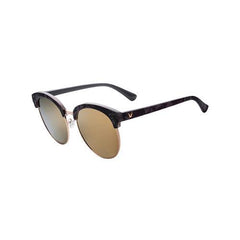 Black Cat Eye Mirror Lens Round Sunglasses