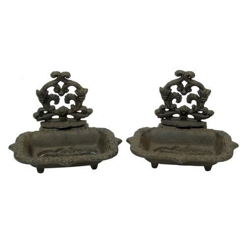 Cast Iron Old Style Victorian Soap Dish Set of 2
