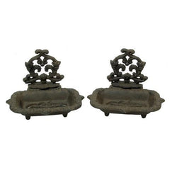 Cast Iron Old Style Victorian Soap Dish Set of 2