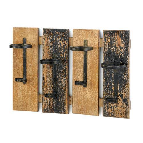 Rustic Wall Mounted Wine Rack