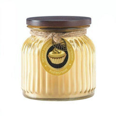 Butter Cream Ribbed Jar Candle (pack of 1 EA)