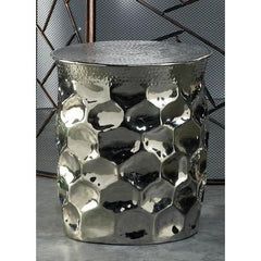 Hammered Metal Stool