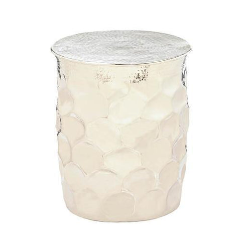 Hammered Metal Stool
