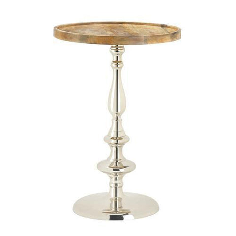 Wood Top Accent Table