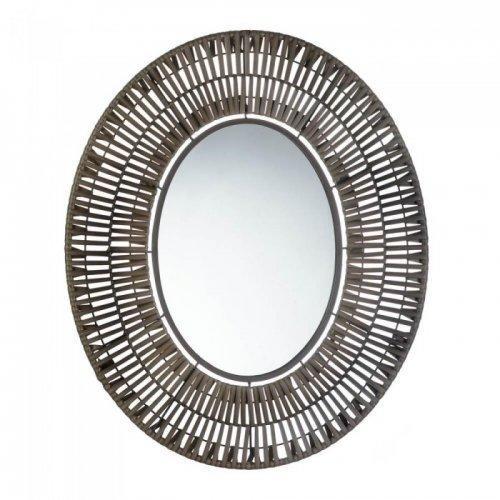 Faux Rattan Oblong Wall Mirror (pack of 1 EA)
