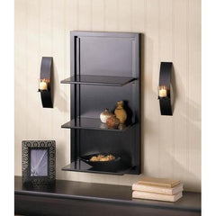 Black Folding Wall Shelf