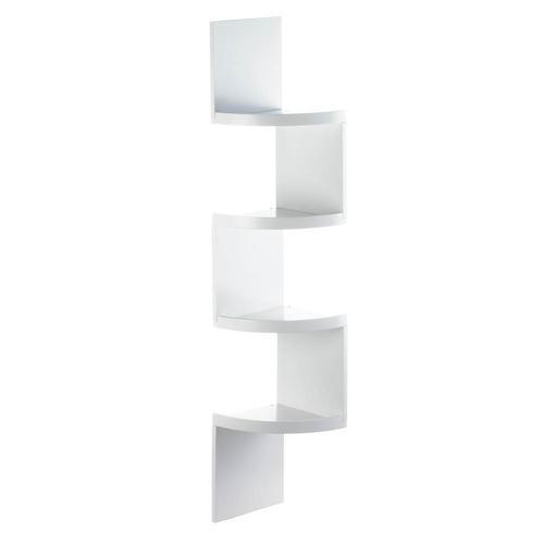 White 4-Tier Corner Shelf