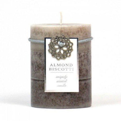 Almond Biscotti Pillar Candle 3x4 (pack of 1 EA)
